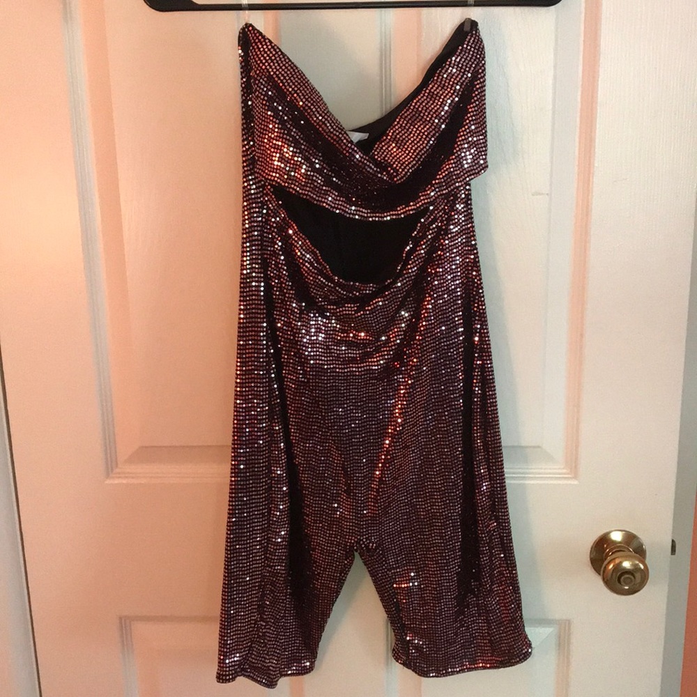Sparkly romper with middle cut out!